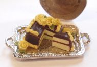 1:24th Scale Lemon and Chocolate Square Cake