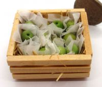 Crate of Stored Green Apples