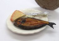 Cooked Kipper on a Plate