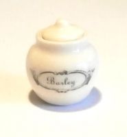  Victorian White China Storage Jar - Large