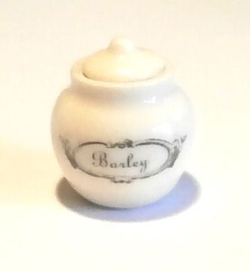  Victorian White China Storage Jar - Large