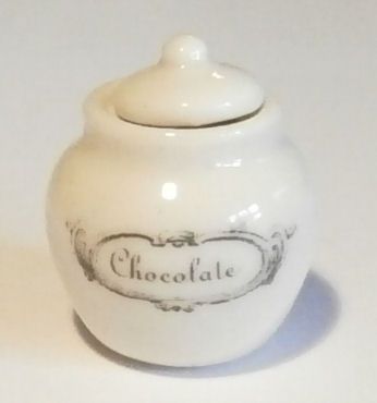  Victorian White China Storage Jar - Small