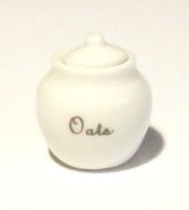  1920's White China Storage Jar - Small