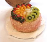 Madeira Sponge Decorated with Fresh Fruit