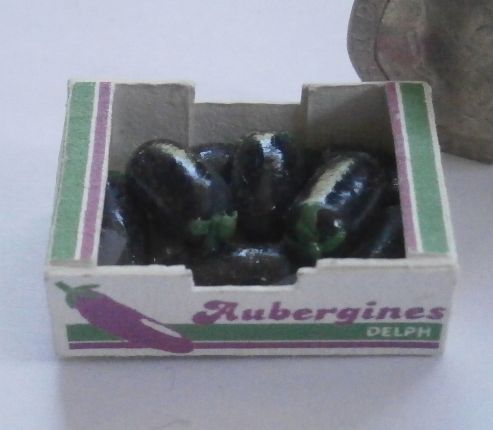 Box of  Fresh Aubergines