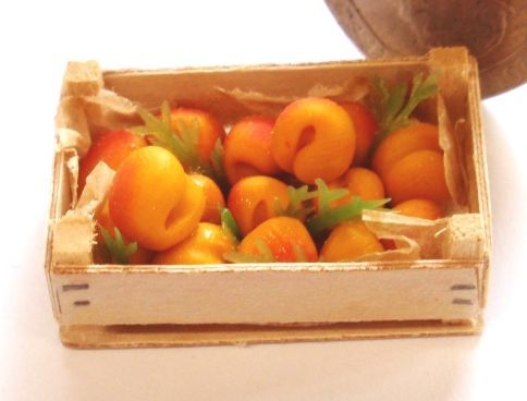 Crate of Fresh Peaches